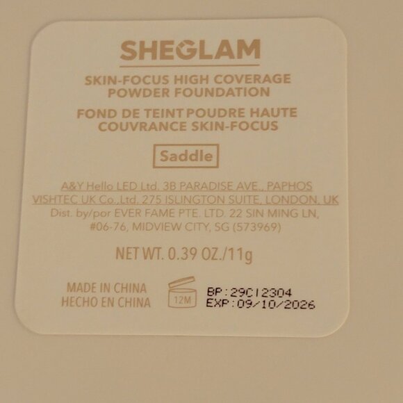 Sheglam Skin Focus High Coverage Powder Foundations Saddle NIB - Picture 8 of 15